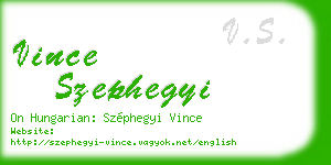 vince szephegyi business card