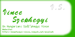 vince szephegyi business card